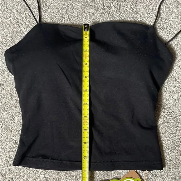 NWT | OGL Brami Black Fitted Sleeveless Crop Camisole w/Built in Bra - Picture 5 of 14